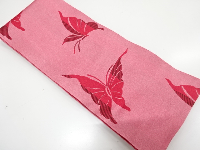 蝶模様織り出し　浴衣帯